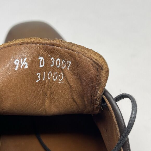 Allen Edmonds Fort Collins Plain Toe Derby Shoes Mens 9.5 D Brown Leather Dress main image 4